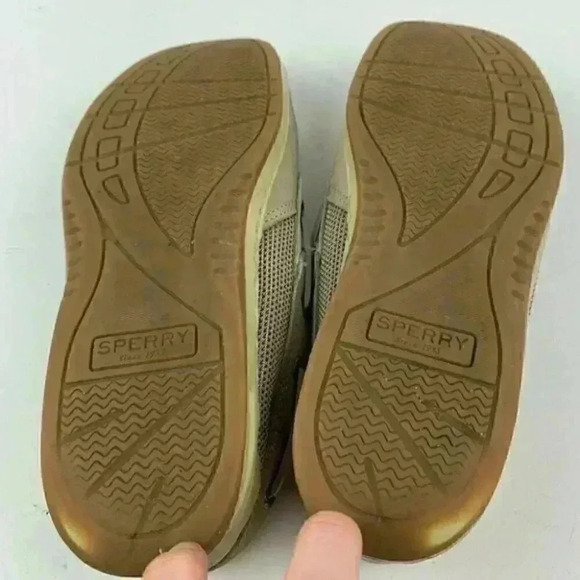 Sperry topsider flats 7 beige leather memory foam - Picture 6 of 9